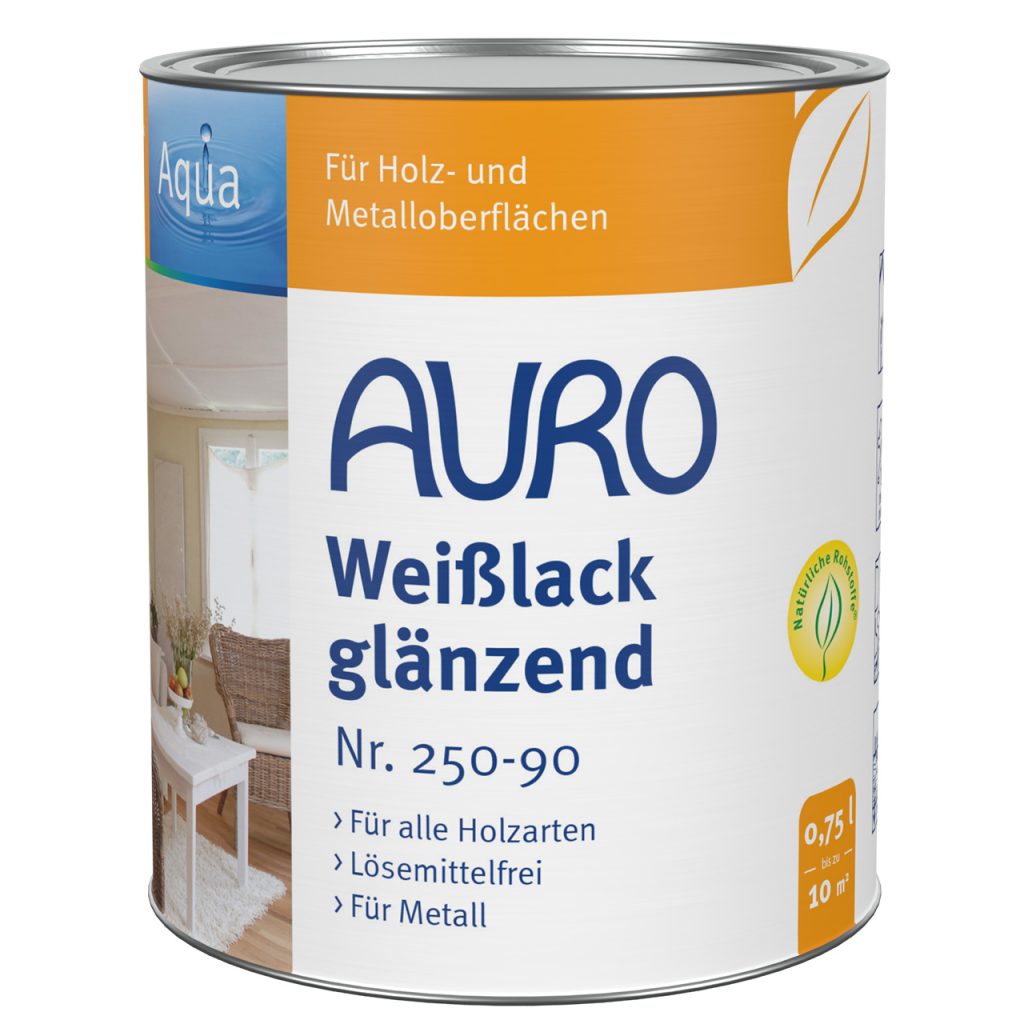 Weißlack, glänzend, Aqua