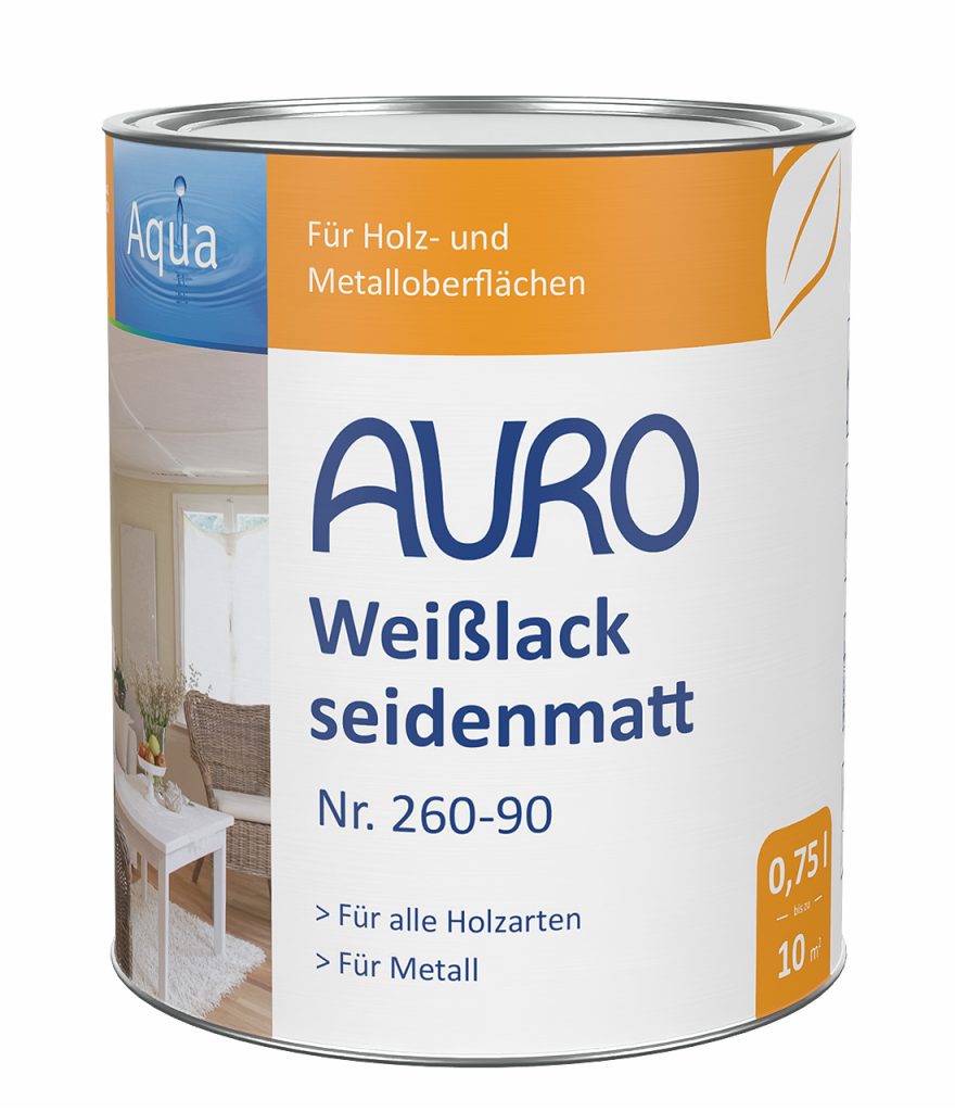 Weißlack, seidenmatt, Aqua